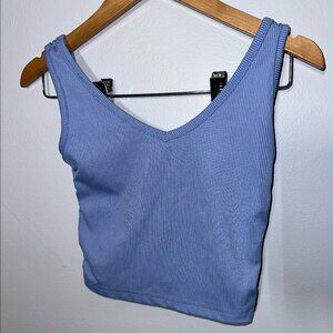 Blue SHEIN ribbed tank top